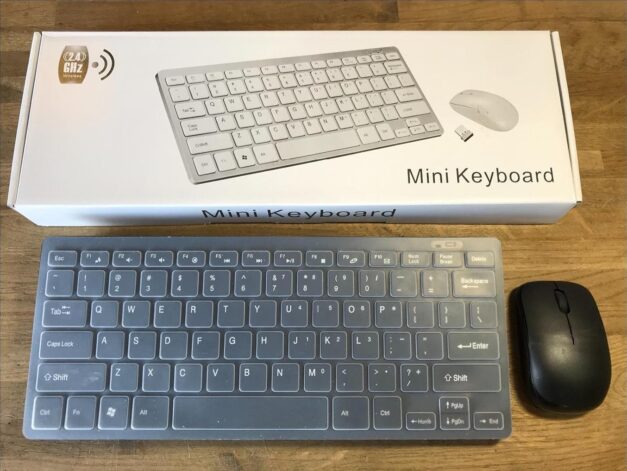 ⁦CLAVIER MINI + SOURIS SANS FIL K-03 AZERTY NOIR⁩ - الصورة ⁦3⁩